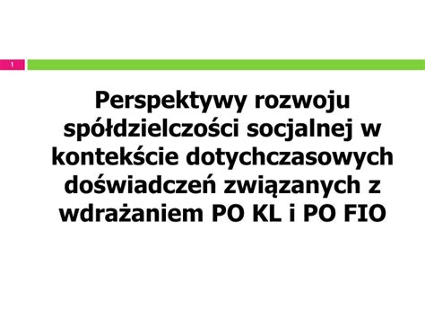 PPT Ustawa o spółdzielniach socjalnych lipiec 2006 PowerPoint