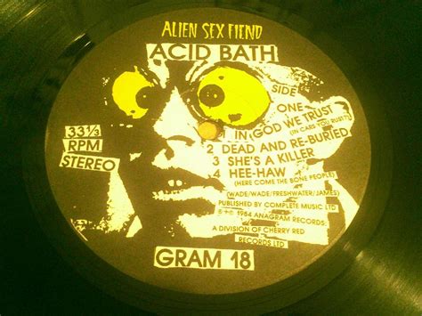 Yahoo オークション Lp Alien Sex Fiend Acid Bath エイリアン・セッ