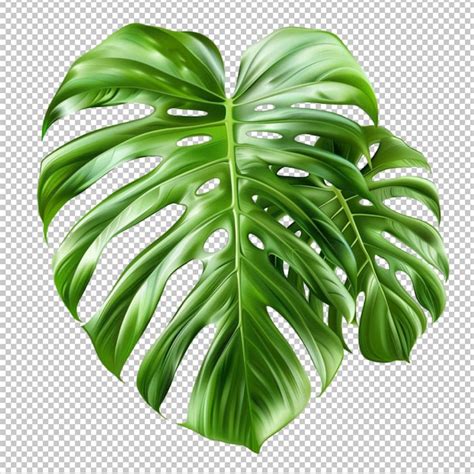 Premium PSD Monstera Deliciosa Tropical Leaf Isolated