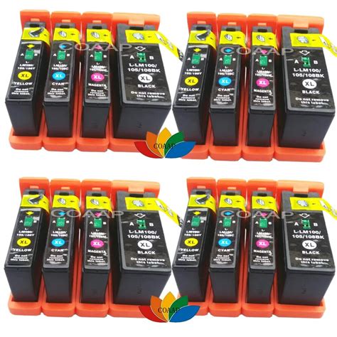 Pk Color Ink Cartridge Bk C M Y For Compatible Lexmark Xl Xl