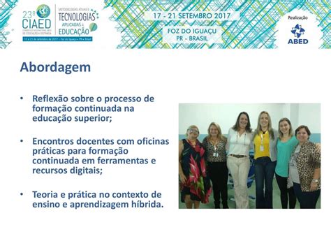 EDUCAÇÃO E TECNOLOGIA PERSPECTIVAS DA FORMAÇÃO CONTINUADA ppt carregar