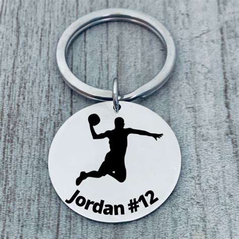 Personalized Engraved Basketball Keychain