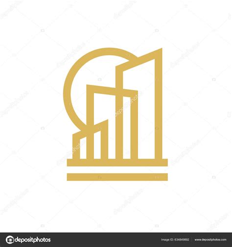Building Logo Template Line Art Style Good Architecture Construction ...