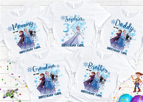 Frozen Birthday Shirt Elsa Birthday Shirts Frozen Custom Etsy