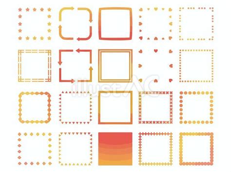 Free Vectors Warm Square Frameset