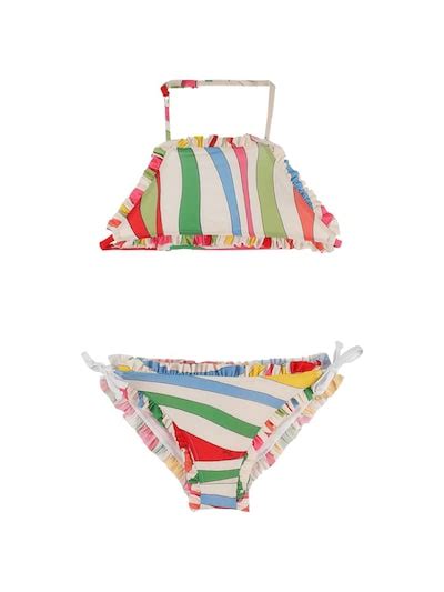 Printed Lycra Bikini Pucci Girls Luisaviaroma