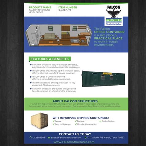 Create Two One Page Brochure Templates For Repurposed Shipping