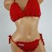 Bikini Damen gehäkelt rot Häkel Bikini wassertauglich durch Etsy de