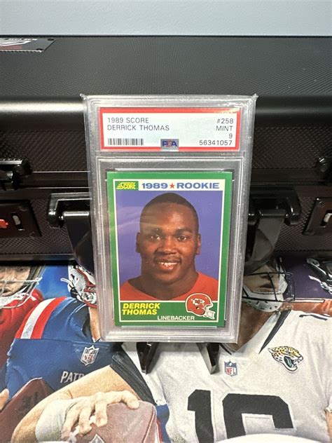 1989 Score Football DERRICK THOMAS RC 258 PSA 9 MINT Kansas City