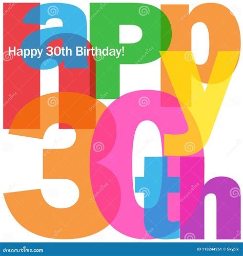 Happy 30th Birthday Vector Illustration 15159406