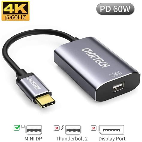 CHOETECH USB C To Mini Displayport Adapter 4K 60Hz Computers Tech