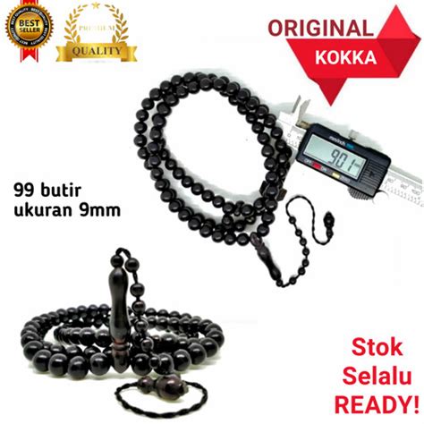 Jual Tasbih Kayu Kokka Kaokah Kaukah Koka Kaoka Asli 9mm Bulat Hitam