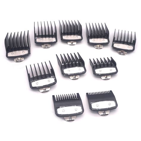 Kit 10 Pentes Especiais Degrade Clip Trava De Metal Para Maquina De