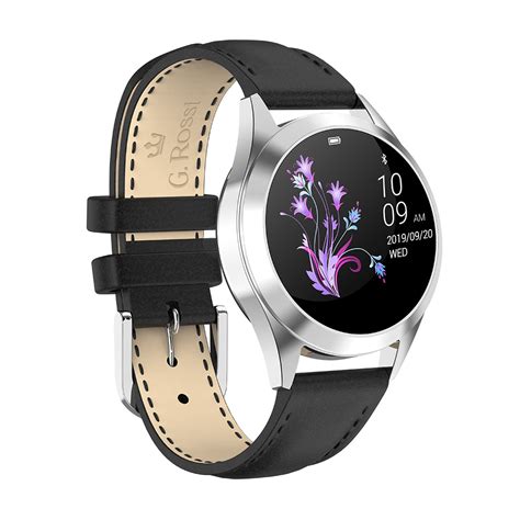 Zegarek G Rossi Smartwatch Sw Srebrny Czarny Pasek