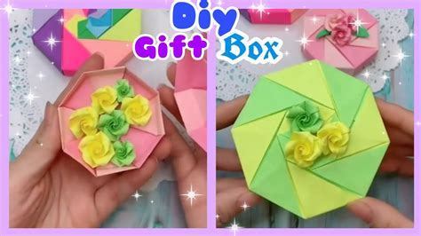 Diy Beautiful Paper Gift Box How To Make Paper Gift Box Origami Paper