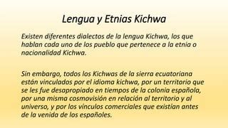 El Kichwa Lengua Y Literatura PPT