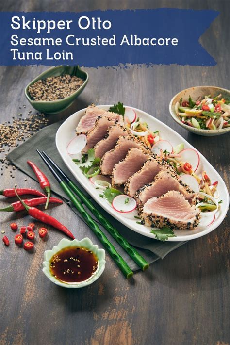 Sesame Crusted Albacore Tuna Recipe In 2022 Tuna Loin Albacore Tuna