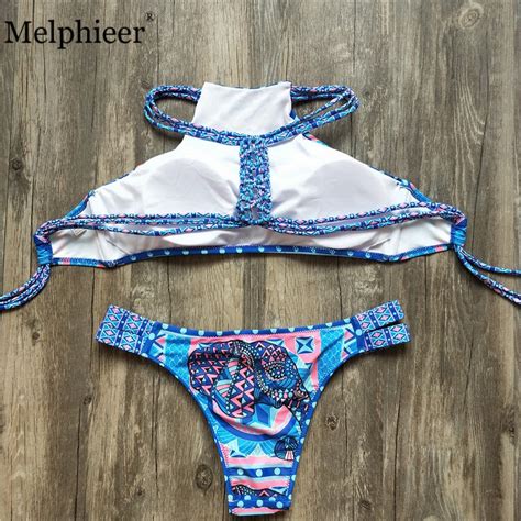 Melphieer High Neck Tank Crop Top Bikini Szyde Ka Bikini Set Stroje