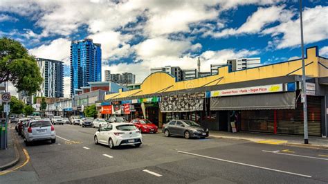 Brisbane Australia Shops And Businesses Along The Boundary St In