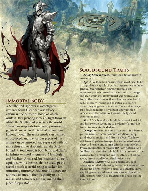 Dnd E Homebrew Soulbound Race By Greypilgrim