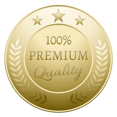 Distintivo Redondo De Qualidade Premium Medalha De Ouro Realista