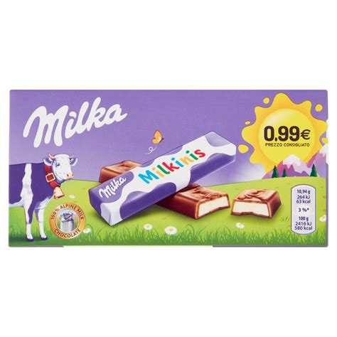 Milka Milkinis Barrette Di Cioccolato Milka Con Ripieno Di Crema Al