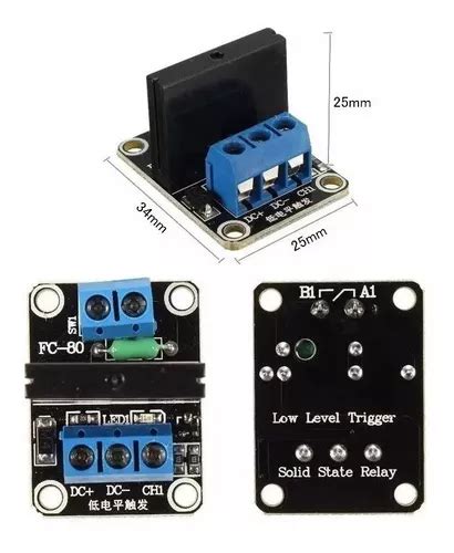 Módulo Relé Estado Sólido 5v 1 Canal Arduino Ssr G3mb 202p