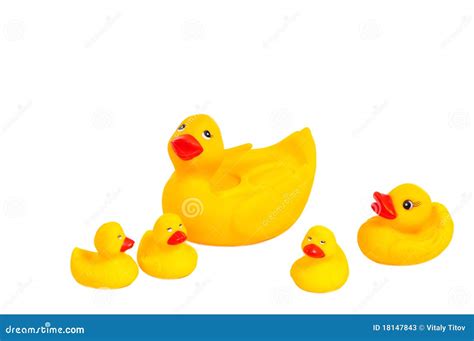 Family of Bright Yellow Rubber Bath Duck Toys Stock Image - Image of object, bath: 18147843