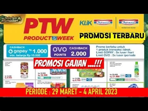 Katalog Ptw Indomaret Periode Maret April Product Of The