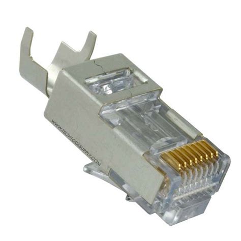 Platinum Tools Ez RJ45 Shielded Cat5e 6 Connector Ext Ground 50pc