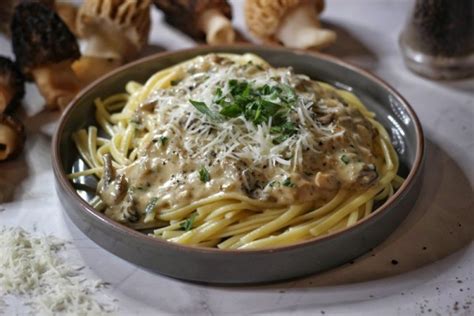 Linguine with Morel Cream Sauce - The Buslife Kitchen