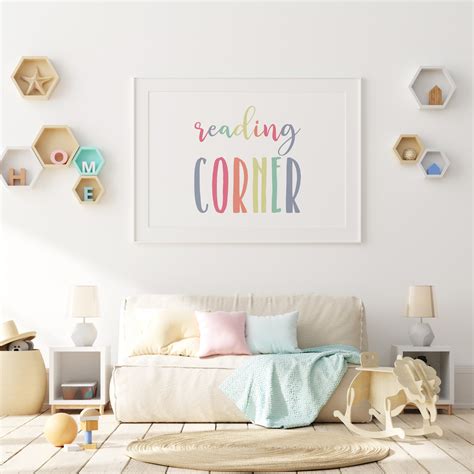 Reading Corner Printable Reading Corner Wall Art Reading Etsy