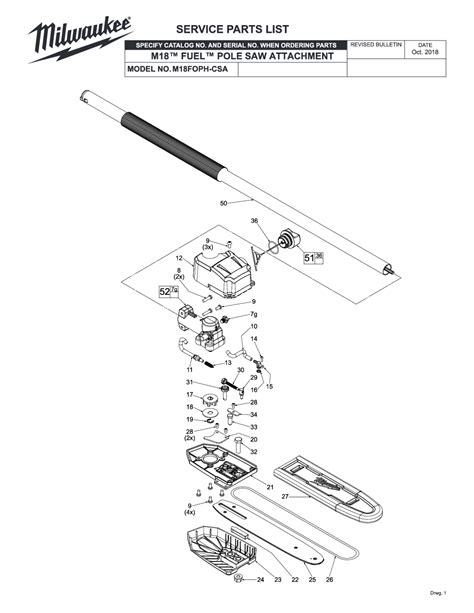 Milwaukee M18foph Csa Spare Parts