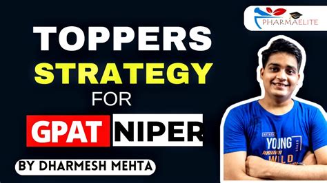 GPAT NIPER TOPPER STRATEGY PHARMAELITE 91 8433830815 YouTube