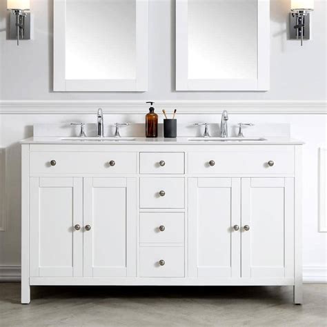 Reviews For Home Decorators Collection Austen 60 In Double Sink White