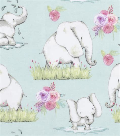 Super Snuggle Flannel Fabric Elephant Joy Joann