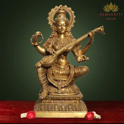 Brass Durga Sherawali Maa Statue 17 Cm Durga Shera Wali Maa Brass Idol