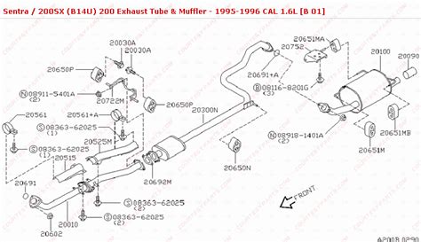 Nissan Micra Exhaust System Diagram