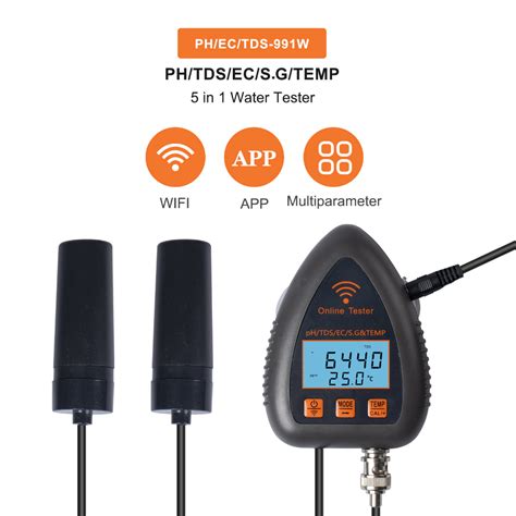 Smart Wifi Ph Meter Aquarium Monitor In Ph Ec Tds S G Temp Water