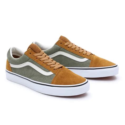 Old Skool Shoes Green Brown Vans