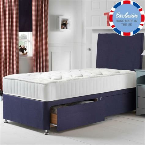 Navy Single divan bed base and two drawers | in Norton, North Yorkshire ...