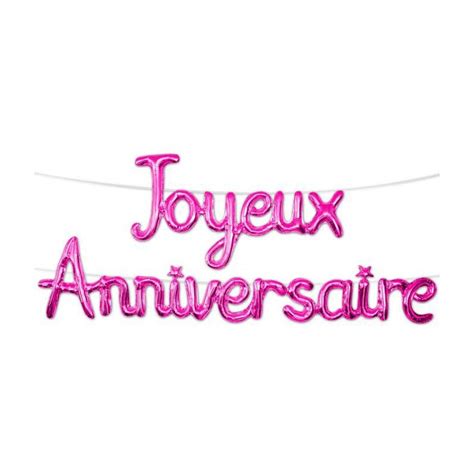 Guirlande Ballon Joyeux Anniversaire Rose Tralala Fetes Fr