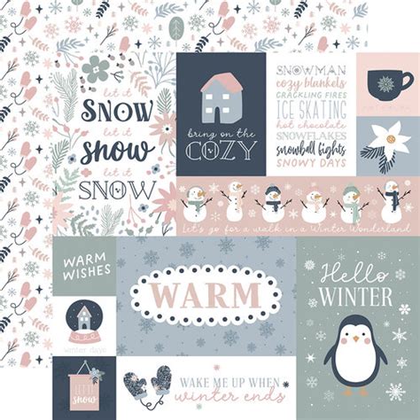 Echo Park Winterland Collection Christmas 12 X 12 Double Sided