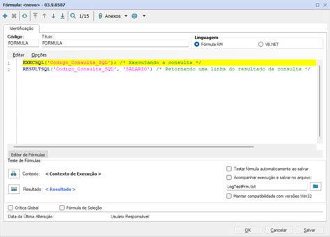 Framework Linha Rm Frame Como Utilizar A Fun O Resultsql