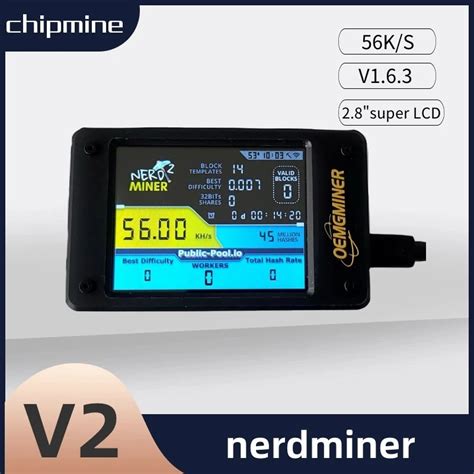 Nerdminer Firmware V2 Pro 2 8 Pulgadas LCD 78 K S BTC Solo Minero Nerd