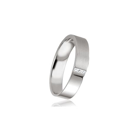 Bague Alliance Breuning Argent Et Diamants Claudina