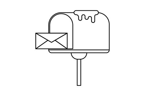 Christmas Icon Letter Box Outline Graphic By Purplebubble · Creative