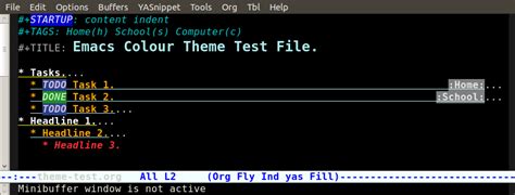 Org Mode Color Theme Screenshots