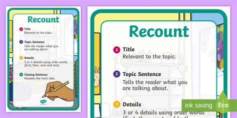 Recount Writing Display Poster For Classrooms Teacher Made