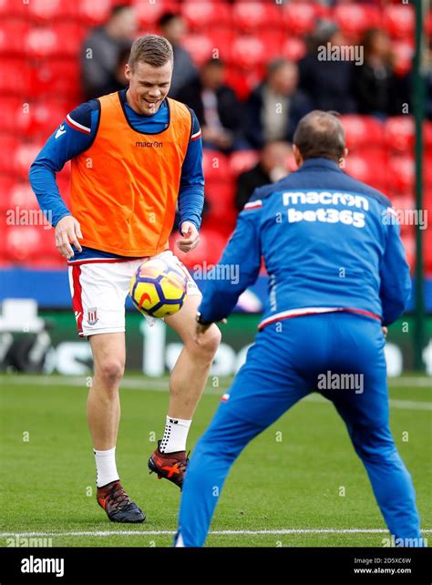 Stoke Citys Ryan Shawcross During Warm Up Stock Photo Alamy